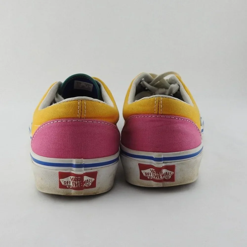 VANS  721356 Old School Shoes Sneakers Womens 8 Mens 6.5 Colorblock Canvas Blue - Picture 3 of 9